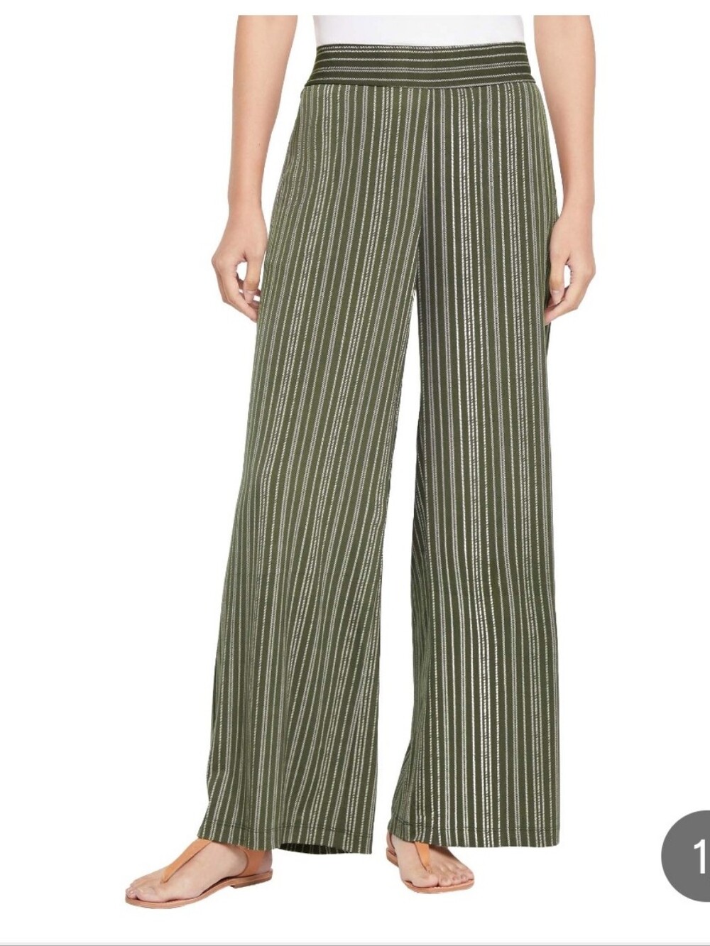 (6) Three Dot Ladies Pull on Wide-Leg  Pants